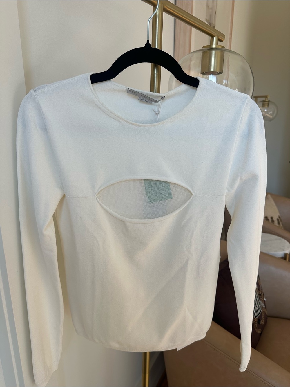 NWT STELLA MCCARTNEY Cutout stretch-knit top